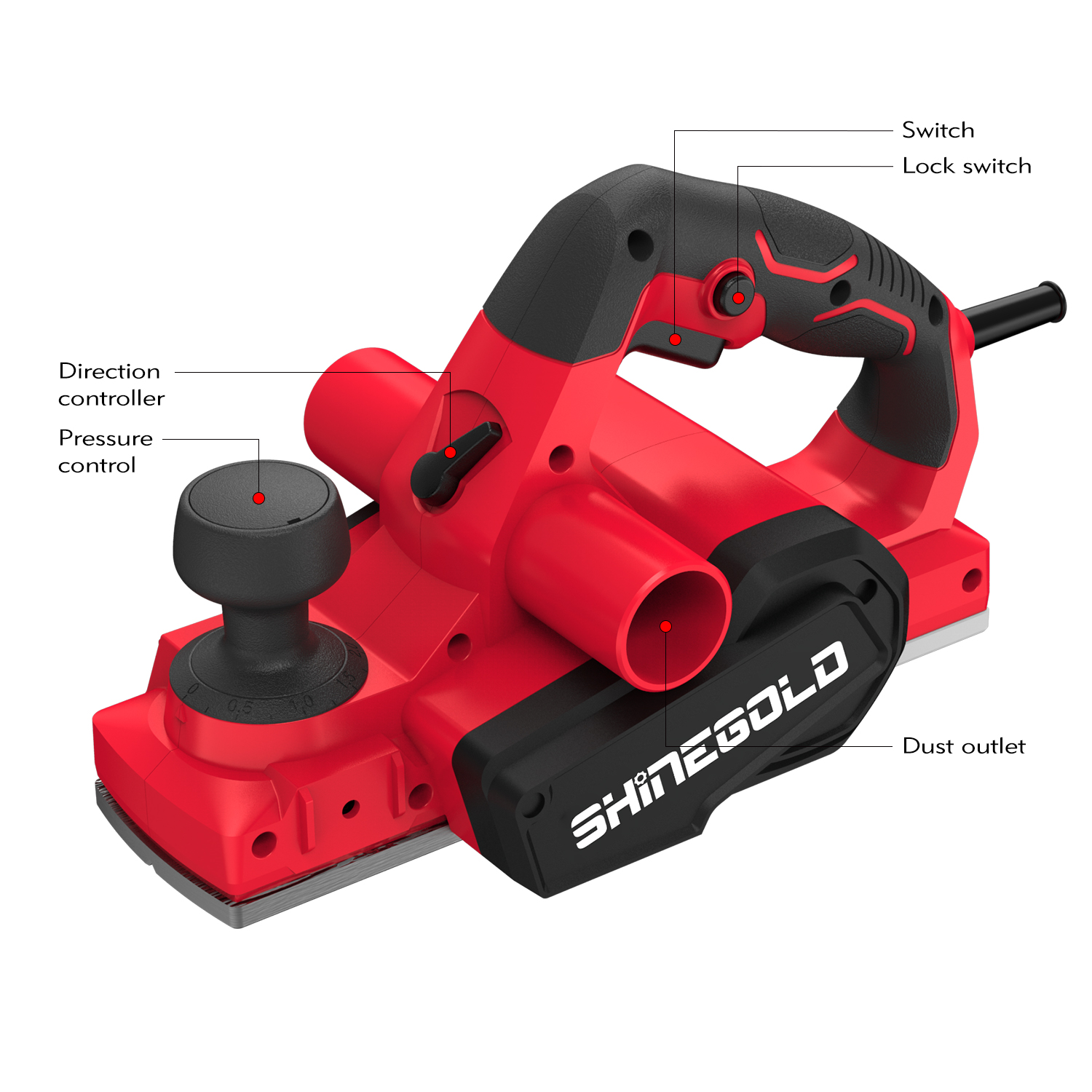 High Quality 710W Power Tools Hand Wood Planer Machine Electric Planer