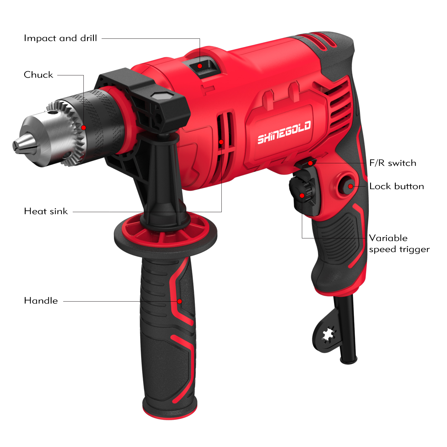 Power Tools 750W 13mm Electric Impact Drill from China manufacturer